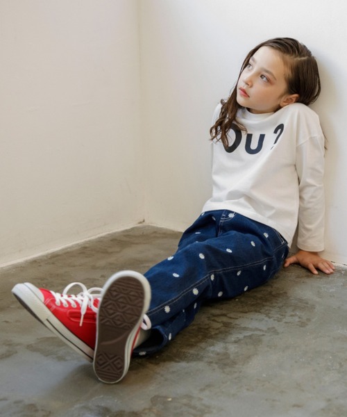 Ou? by EDWIN】フラワー刺しゅうデニムパンツ（デニムパンツ）｜EDWIN