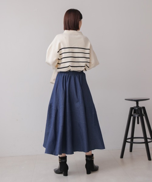Bou Jeloud（ブージュルード）の「切替フレアデニムスカート（デニムスカート・レディース・ブルー/ブラック・FREE）」の11枚目の写真
