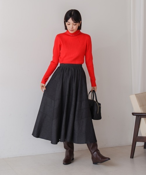 Bou Jeloud（ブージュルード）の「切替フレアデニムスカート（デニムスカート・レディース・ブルー/ブラック・FREE）」の14枚目の写真