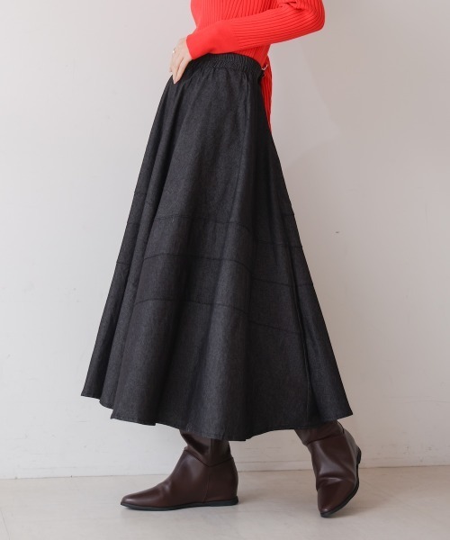 Bou Jeloud（ブージュルード）の「切替フレアデニムスカート（デニムスカート・レディース・ブルー/ブラック・FREE）」の15枚目の写真