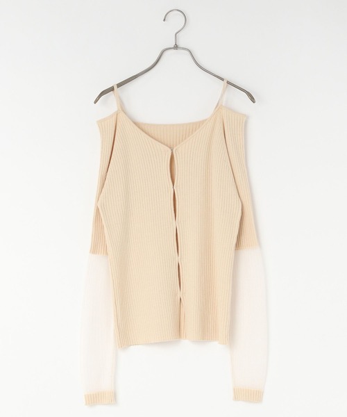 LOWRYS FARM（ローリーズファーム）の「イソザイシアーニットＰＯＬＳ 143602（ニット/セーター・レディース・ブラック/アイボリー/ピンク・FREE）」の3枚目の写真