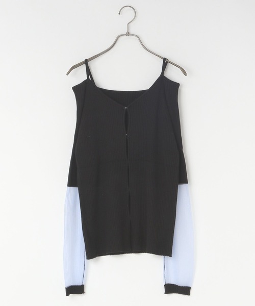 LOWRYS FARM（ローリーズファーム）の「イソザイシアーニットＰＯＬＳ 143602（ニット/セーター・レディース・ブラック/アイボリー/ピンク・FREE）」の2枚目の写真