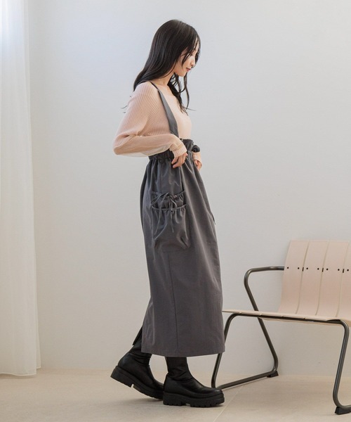 LOWRYS FARM（ローリーズファーム）の「イソザイシアーニットＰＯＬＳ 143602（ニット/セーター・レディース・ブラック/アイボリー/ピンク・FREE）」の6枚目の写真