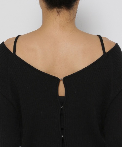 LOWRYS FARM（ローリーズファーム）の「イソザイシアーニットＰＯＬＳ 143602（ニット/セーター・レディース・ブラック/アイボリー/ピンク・FREE）」の14枚目の写真