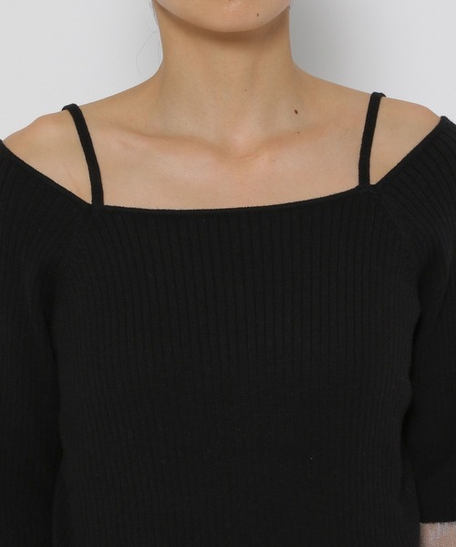 LOWRYS FARM（ローリーズファーム）の「イソザイシアーニットＰＯＬＳ 143602（ニット/セーター・レディース・ブラック/アイボリー/ピンク・FREE）」の15枚目の写真