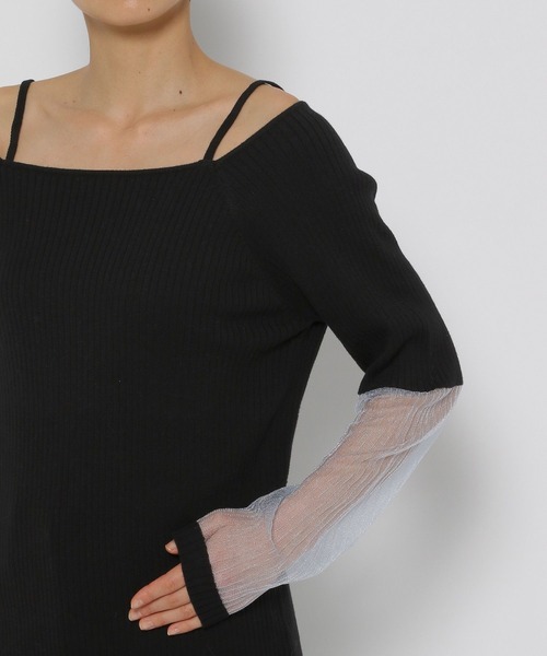 LOWRYS FARM（ローリーズファーム）の「イソザイシアーニットＰＯＬＳ 143602（ニット/セーター・レディース・ブラック/アイボリー/ピンク・FREE）」の16枚目の写真