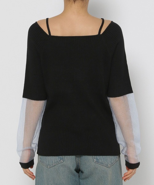 LOWRYS FARM（ローリーズファーム）の「イソザイシアーニットＰＯＬＳ 143602（ニット/セーター・レディース・ブラック/アイボリー/ピンク・FREE）」の20枚目の写真