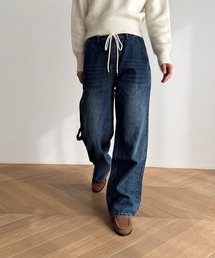 CANAL JEAN | El mar(エルマール) ヒモ付きデニムイージーパンツ(デニムパンツ)