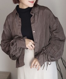 MACHATT ブラウン バルーンスリーブ シャツ AZUL by moussy ブラウン バルーンスリーブ シャツ - メルカリ