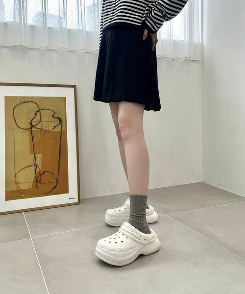 ORiental TRaffic（オリエンタルトラフィック）の「EC限定 パンチングデザイン厚底ボアサンダル OT3224（サンダル・レディース・パープル/ホワイト/ブラック・23.0cm/24.0cm/25.0cm）」の16枚目の写真
