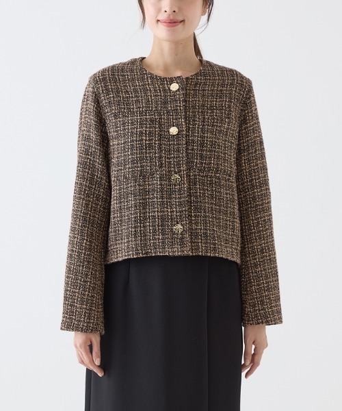 Tuche/トゥシェ ハレの日style ミックスツイード ジャケット（ノー
