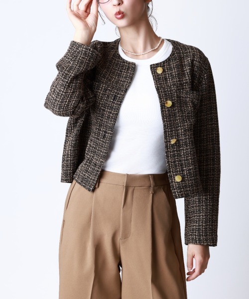 セール】Tuche/トゥシェ ハレの日style ミックスツイード ジャケット