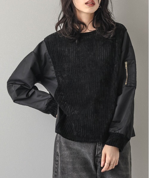 La-gemme(ラジェム)の「コーデュロイドッキングトップス(その他トップス・レディース・ブラウン/グレー/ブラック・フリー)」の7枚目の写真