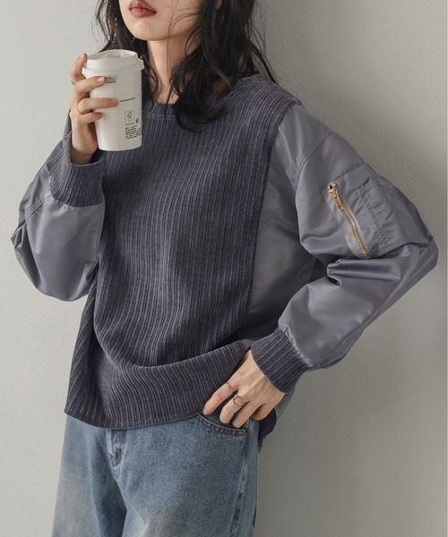 La-gemme(ラジェム)の「コーデュロイドッキングトップス(その他トップス・レディース・ブラウン/グレー/ブラック・フリー)」の9枚目の写真