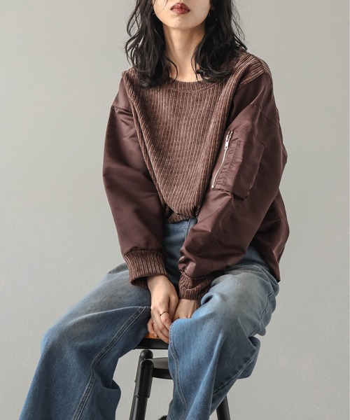 La-gemme(ラジェム)の「コーデュロイドッキングトップス(その他トップス・レディース・ブラウン/グレー/ブラック・フリー)」の13枚目の写真
