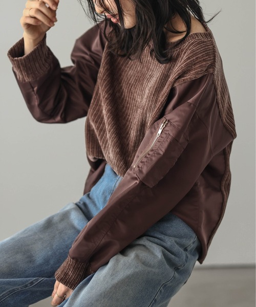 La-gemme(ラジェム)の「コーデュロイドッキングトップス(その他トップス・レディース・ブラウン/グレー/ブラック・フリー)」の14枚目の写真