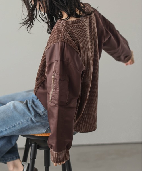 La-gemme(ラジェム)の「コーデュロイドッキングトップス(その他トップス・レディース・ブラウン/グレー/ブラック・フリー)」の15枚目の写真