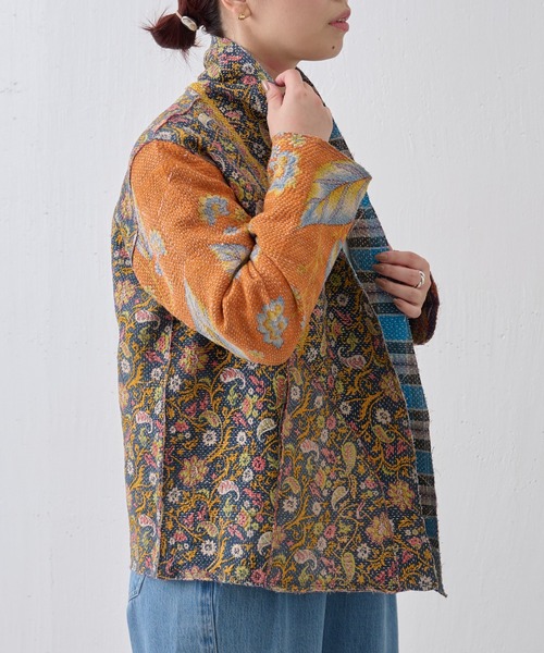 LIVETART(リヴェタート)の「カンタショールカラージャケット(ブルゾン・レディース・パープル系その他2/オレンジ系その他2/グリーン/グリーン系その他/パープル系その他/レッド/チャコールグレー/パープル/オレンジ・FREE)」の9枚目の写真