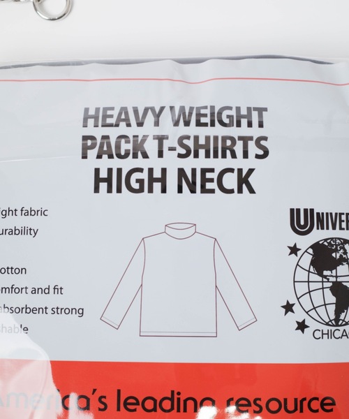 UNIVERSAL OVERALL(ユニバーサルオーバーオール)の「UNIVERSAL OVERALL / WIDE HEAVY 2P PACKS HIGH NECK TEE / UVOP-008(Tシャツ/カットソー・レディース・ブラック/ホワイト・MEDIUM/LARGE/X-LARGE/SMALL)」の10枚目の写真