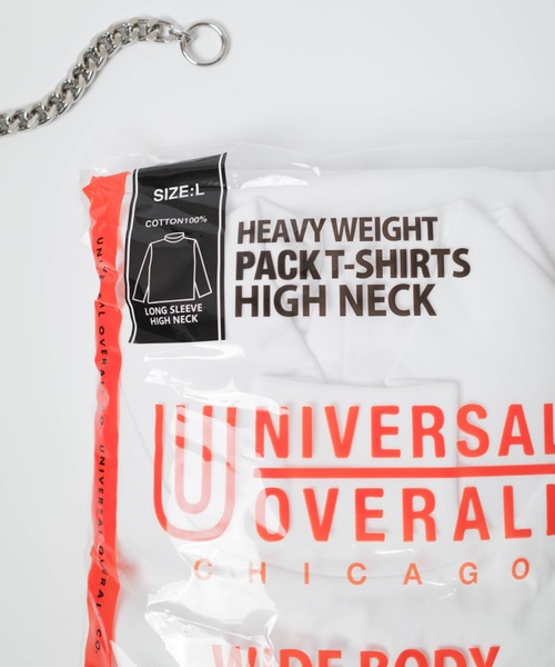 UNIVERSAL OVERALL(ユニバーサルオーバーオール)の「UNIVERSAL OVERALL / WIDE HEAVY 2P PACKS HIGH NECK TEE / UVOP-008(Tシャツ/カットソー・レディース・ブラック/ホワイト・MEDIUM/LARGE/X-LARGE/SMALL)」の12枚目の写真