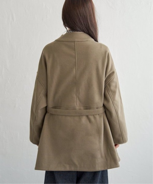 LBC（エルビーシー）の「ジャージメルトントッパーコート（ノーカラーコート・レディース・ネイビー/モカ/ベージュ・M）」の17枚目の写真