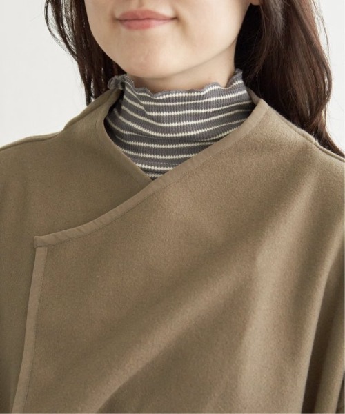 LBC（エルビーシー）の「ジャージメルトントッパーコート（ノーカラーコート・レディース・ネイビー/モカ/ベージュ・M）」の19枚目の写真