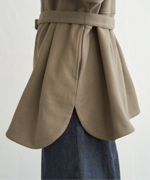 LBC（エルビーシー）の「ジャージメルトントッパーコート（ノーカラーコート・レディース・ネイビー/モカ/ベージュ・M）」の22枚目の写真