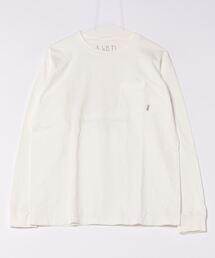 ALMOND（アーモンド）の「BUCYCLE POCKET L/S T-SHIRTS/アーモンド胸ポケットバックプリント長袖ロンT（Tシャツ/カットソー）」