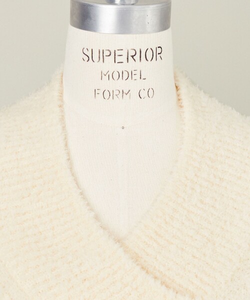 conte（コンテ）の「＜conte＞ボア Vネックニット（ニット/セーター