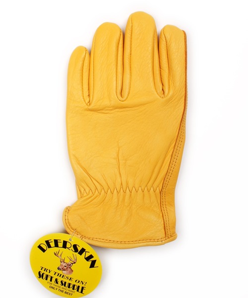 MILITARY(ミリタリー)の「NAPA GLOVE ディアスキン グローブ(手袋・メンズ・ゴールド/ブラック・MEDIUM)」の8枚目の写真