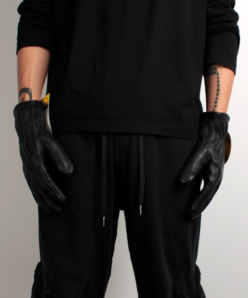 MILITARY(ミリタリー)の「NAPA GLOVE ディアスキン グローブ(手袋・メンズ・ゴールド/ブラック・MEDIUM)」の6枚目の写真