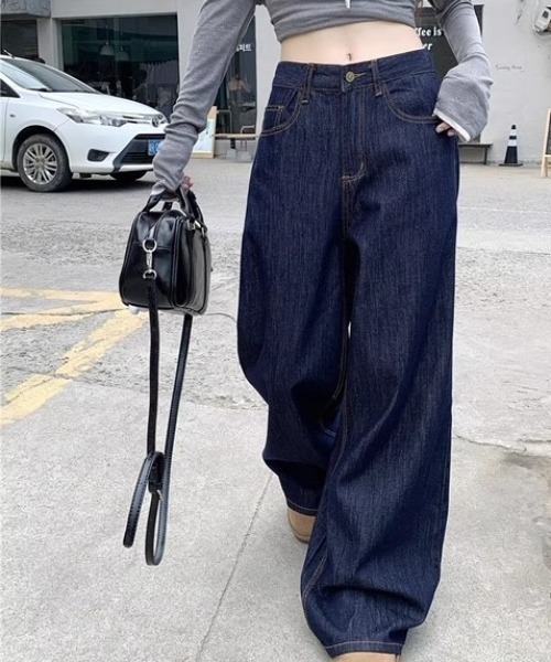 peoplestyle インディゴジーンズ ワイドパンツ baggy peoplestyle インディゴジーンズ ワイドパンツ baggy