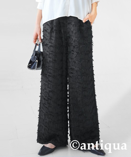 antiqua(アンティカ)の「フリンジワイドパンツ(その他パンツ・レディース・ブラック・LARGE/MEDIUM)」の14枚目の写真