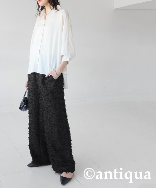 antiqua(アンティカ)の「フリンジワイドパンツ(その他パンツ・レディース・ブラック・LARGE/MEDIUM)」の15枚目の写真