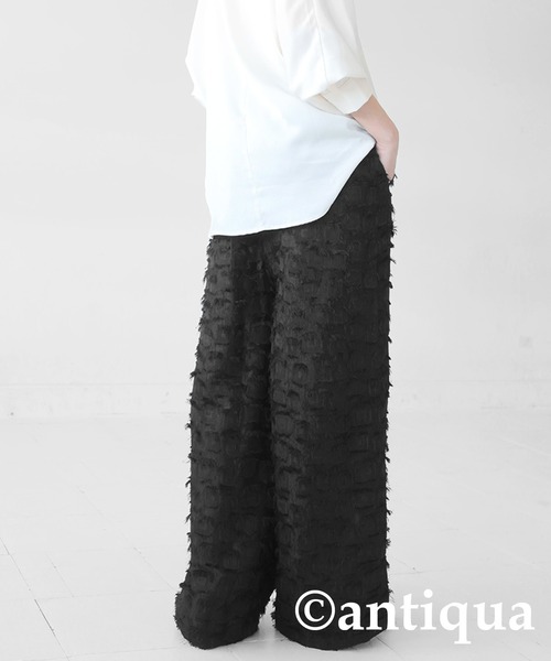 antiqua(アンティカ)の「フリンジワイドパンツ(その他パンツ・レディース・ブラック・LARGE/MEDIUM)」の17枚目の写真