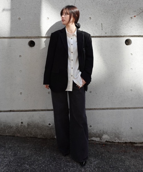 SENEE（セニー）の「rib long design shirt （リブロングデザインシャツ）（シャツ/ブラウス・レディース・ピンク/ホワイト・FREE）」の22枚目の写真