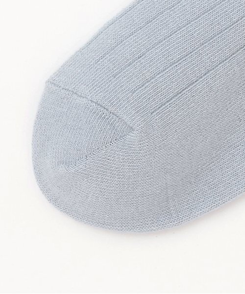 LOVETOXIC(ラブトキシック)の「太リブロゴ刺繍ハイソックス(ソックス/靴下・キッズ・オフホワイト/サックスブルー/ブラック・20-22cm/23-25cm)」の6枚目の写真