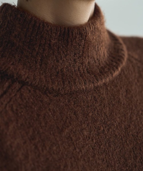 STYLE DELI（スタイルデリ）の「ヤク風タートルネックワンピースB（ワンピース・レディース・ブラウン/ホワイト系その他/グレー系その他/ブラック・SMALL/MEDIUM）」の8枚目の写真