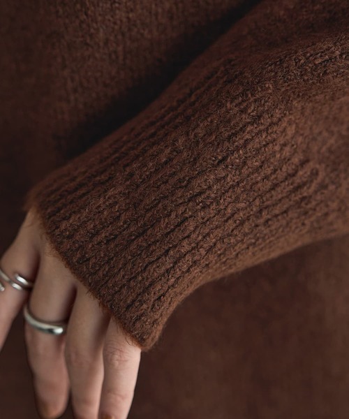 STYLE DELI（スタイルデリ）の「ヤク風タートルネックワンピースB（ワンピース・レディース・ブラウン/ホワイト系その他/グレー系その他/ブラック・SMALL/MEDIUM）」の10枚目の写真