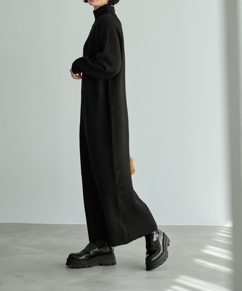 STYLE DELI（スタイルデリ）の「ヤク風タートルネックワンピースB（ワンピース・レディース・ブラウン/ホワイト系その他/グレー系その他/ブラック・SMALL/MEDIUM）」の13枚目の写真