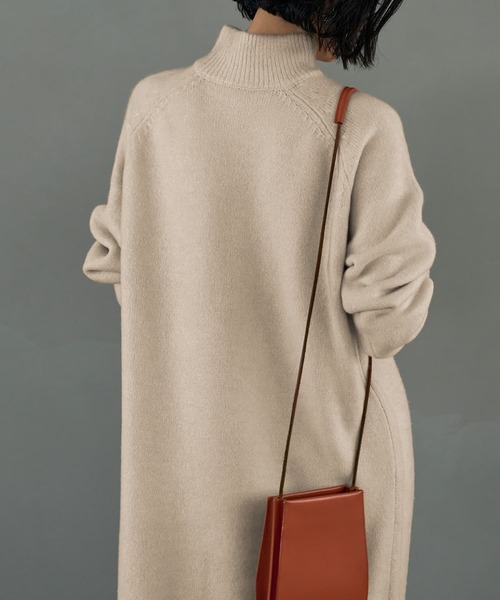 STYLE DELI（スタイルデリ）の「ヤク風タートルネックワンピースB（ワンピース・レディース・ブラウン/ホワイト系その他/グレー系その他/ブラック・SMALL/MEDIUM）」の17枚目の写真