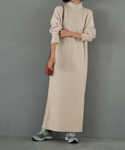 STYLE DELI（スタイルデリ）の「ヤク風タートルネックワンピースB（ワンピース・レディース・ブラウン/ホワイト系その他/グレー系その他/ブラック・SMALL/MEDIUM）」の18枚目の写真