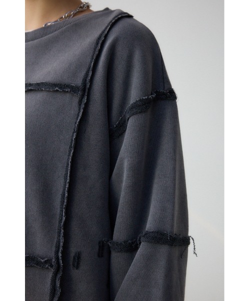 AZUL by moussy（アズールバイマウジー）の「ダメージウラケプルオーバー（スウェット・レディース・スモークグレー/杢グレー/クリアレッド・FREE）」の11枚目の写真