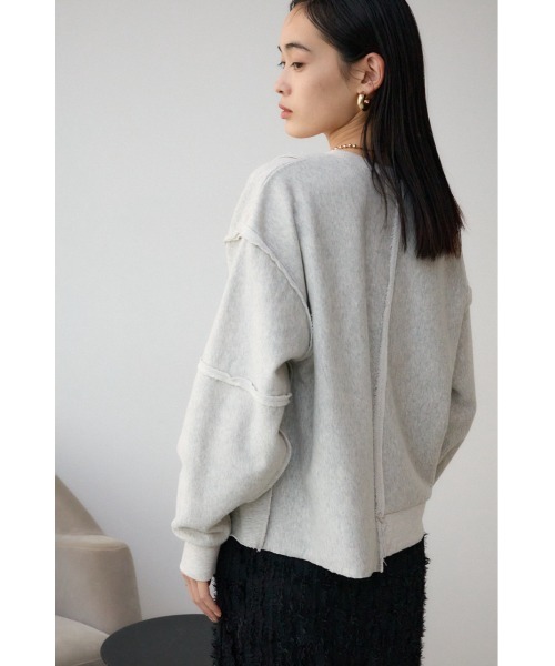 AZUL by moussy（アズールバイマウジー）の「ダメージウラケプルオーバー（スウェット・レディース・スモークグレー/杢グレー/クリアレッド・FREE）」の15枚目の写真