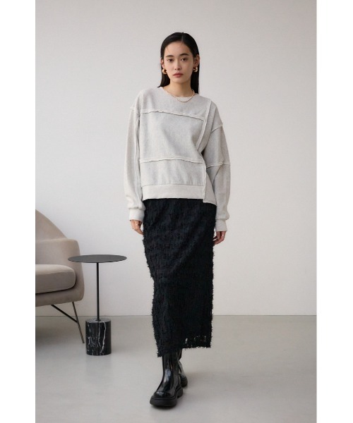 AZUL by moussy（アズールバイマウジー）の「ダメージウラケプルオーバー（スウェット・レディース・スモークグレー/杢グレー/クリアレッド・FREE）」の17枚目の写真