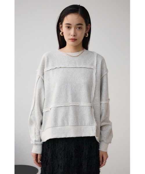 AZUL by moussy（アズールバイマウジー）の「ダメージウラケプルオーバー（スウェット・レディース・スモークグレー/杢グレー/クリアレッド・FREE）」の18枚目の写真