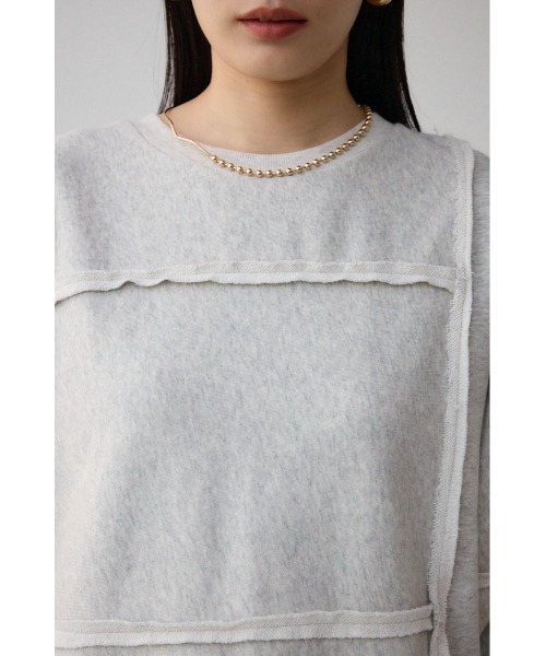 AZUL by moussy（アズールバイマウジー）の「ダメージウラケプルオーバー（スウェット・レディース・スモークグレー/杢グレー/クリアレッド・FREE）」の21枚目の写真