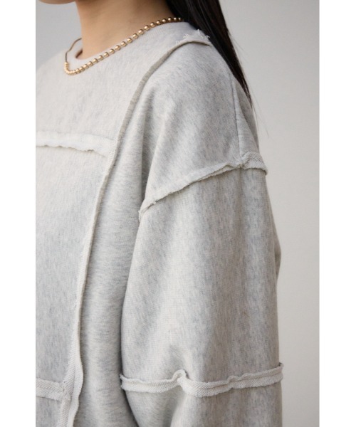 AZUL by moussy（アズールバイマウジー）の「ダメージウラケプルオーバー（スウェット・レディース・スモークグレー/杢グレー/クリアレッド・FREE）」の22枚目の写真