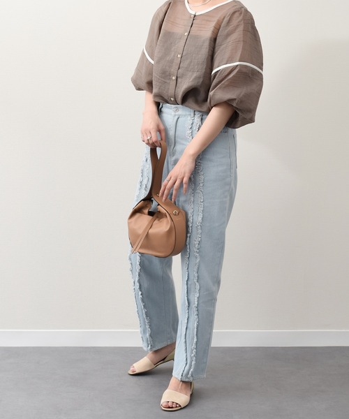 LORISTELLA（ロリステッラ）の「【LORISTELLA】レザースモールホーボーバッグ(Q56425)（ハンドバッグ・レディース・ダークベージュ・ALL）」の13枚目の写真