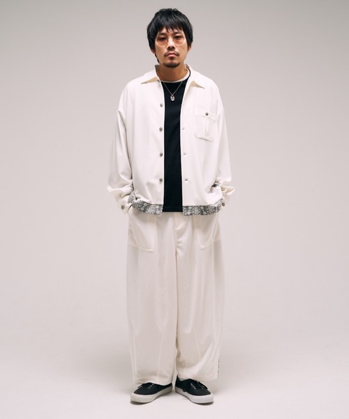 EFFECTEN(エフェクテン)の「【EFFECTEN】 Fower Switching L/S Shirts(シャツ/ブラウス・メンズ・オフホワイト/ダークネイビー・FREE)」の10枚目の写真